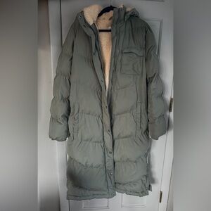UpWest MAXI Sage Green Women's Puffer Coat